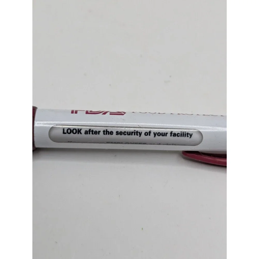 Vintage FDA Food Protection Rep Wide Body Message Black Pen USA Retractable